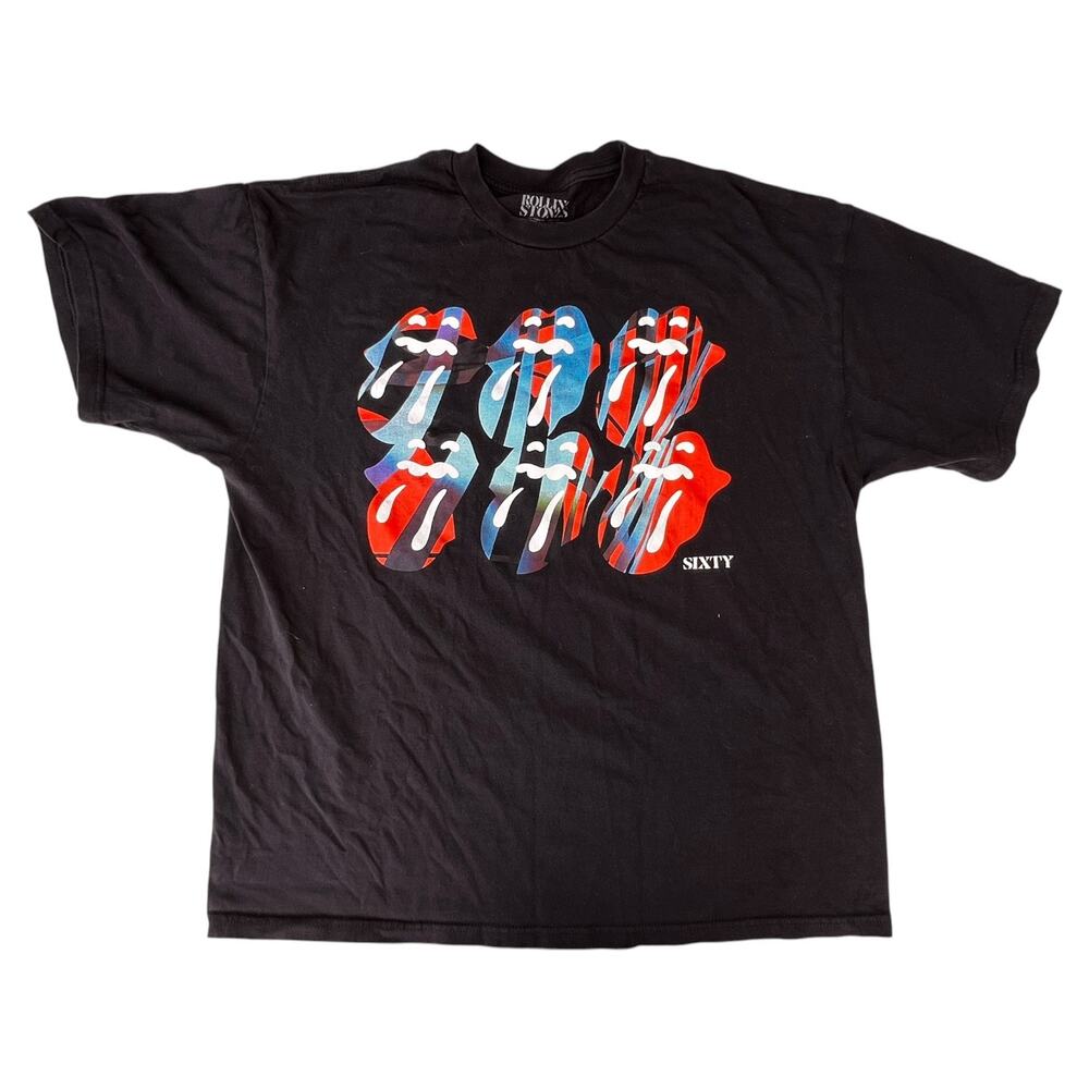 Rolling Stones T Shirt Mens XL Black Sixty Tour 60th Anniversary